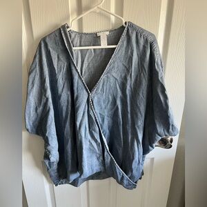 J Jill S-L chambray top